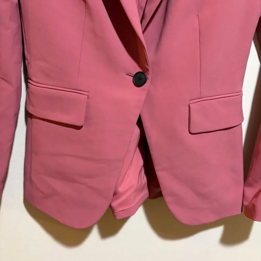Veronica Beard Cutaway Dickey Jacket Mauve Pink